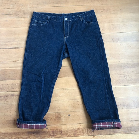 Dickies flannel lined denim jeans Sz 16R - Picture 1 of 14